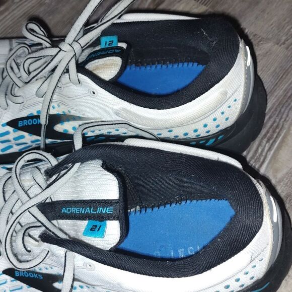 Brooks Adrenaline GTS 21 Road Running Shoes White Blue Black - Picture 8 of 13
